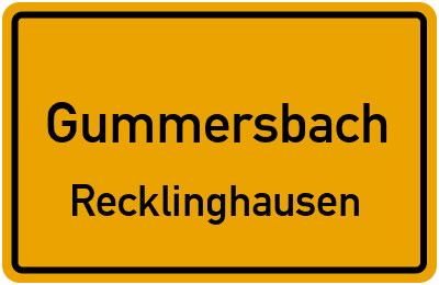 Straßenverzeichnis Gummersbach Recklinghausen