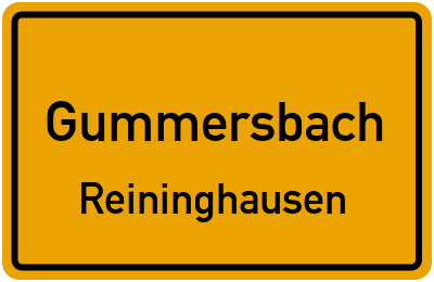 Ortsschild Gummersbach Reininghausen