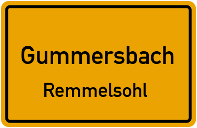 Ortsschild Gummersbach Remmelsohl