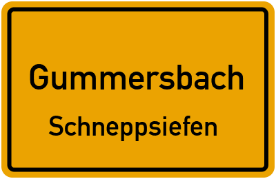 Ortsschild Gummersbach Schneppsiefen