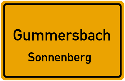 Ortsschild Gummersbach Sonnenberg