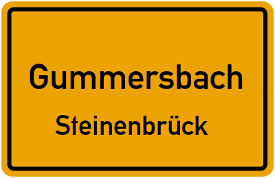 Ortsschild Gummersbach Steinenbrück