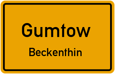 Straßenverzeichnis Gumtow Beckenthin