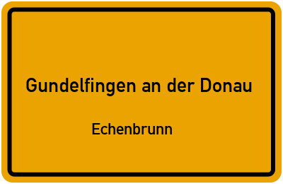 Straßenverzeichnis Gundelfingen an der Donau Echenbrunn