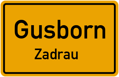 Straßenverzeichnis Gusborn Zadrau