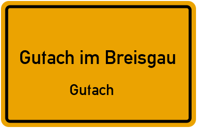 Ortsschild Gutach im Breisgau Gutach