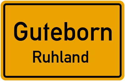 Straßenverzeichnis Guteborn Ruhland