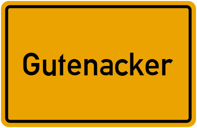 Ortsschild von Gutenacker in Rheinland-Pfalz