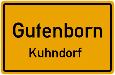 Straßenverzeichnis Gutenborn Kuhndorf