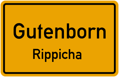Straßenverzeichnis Gutenborn Rippicha