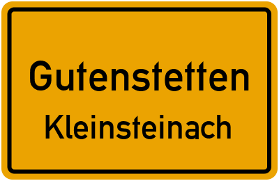 Ortsschild Gutenstetten Kleinsteinach
