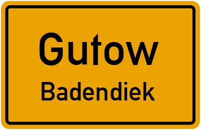 Straßenverzeichnis Gutow Badendiek
