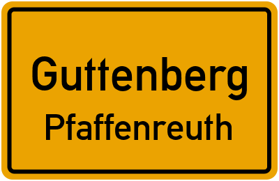 Straßenverzeichnis Guttenberg Pfaffenreuth