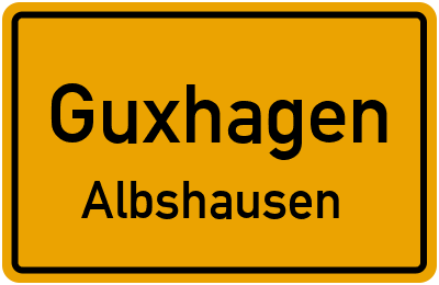 Ortsschild Guxhagen Albshausen