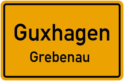 Ortsschild Guxhagen Grebenau