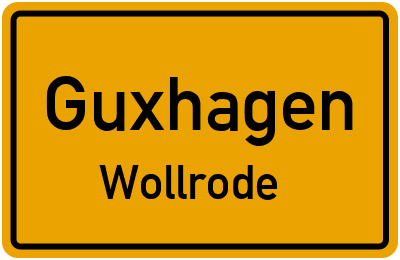 Ortsschild Guxhagen Wollrode
