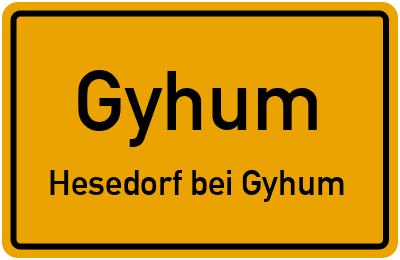 Straßenverzeichnis Gyhum Hesedorf bei Gyhum