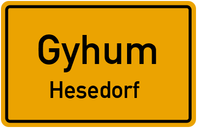 Straßenverzeichnis Gyhum Hesedorf