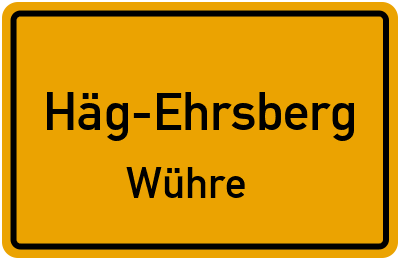 Straßenverzeichnis Häg-Ehrsberg Wühre