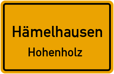 Straßenverzeichnis Hämelhausen Hohenholz