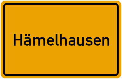 Ortsschild von Gemeinde Hämelhausen in Niedersachsen