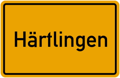 Ortsschild von Gemeinde Härtlingen in Rheinland-Pfalz