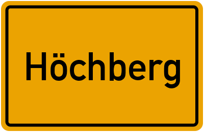 Ortsschild von Markt Höchberg in Bayern