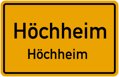 Straßenverzeichnis Höchheim Höchheim