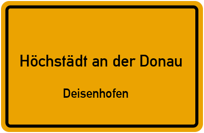 Straßenverzeichnis Höchstädt an der Donau Deisenhofen