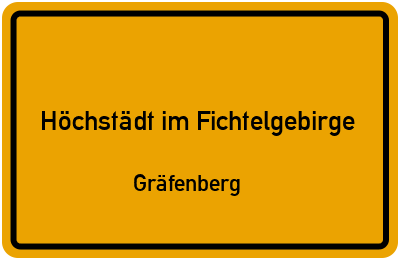 Straßenverzeichnis Höchstädt im Fichtelgebirge Gräfenberg