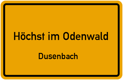 Straßenverzeichnis Höchst im Odenwald Dusenbach