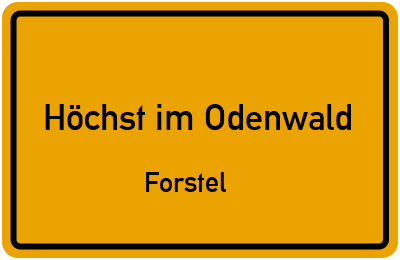 Straßenverzeichnis Höchst im Odenwald Forstel
