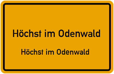 Straßenverzeichnis Höchst im Odenwald Höchst im Odenwald