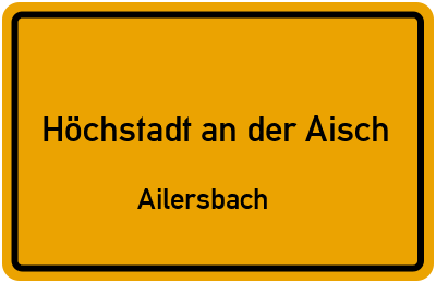 Straßenverzeichnis Höchstadt an der Aisch Ailersbach