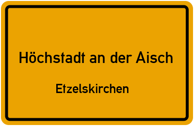 Straßenverzeichnis Höchstadt an der Aisch Etzelskirchen