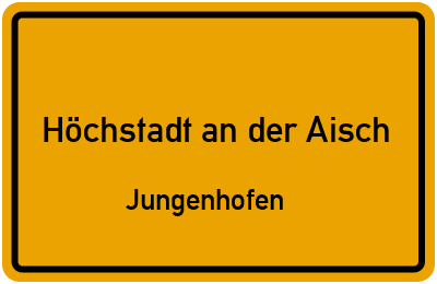 Straßenverzeichnis Höchstadt an der Aisch Jungenhofen