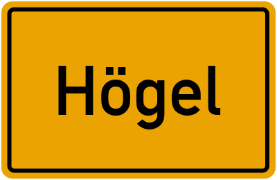 Ortsschild von Gemeinde Högel in Schleswig-Holstein