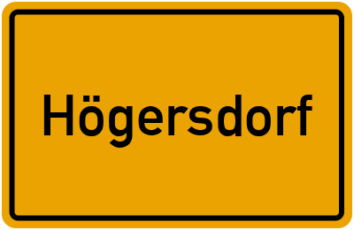 Ortsschild von Gemeinde Högersdorf in Schleswig-Holstein