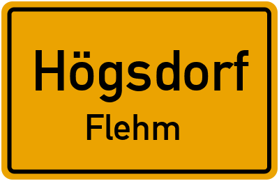 Straßenverzeichnis Högsdorf Flehm