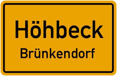 Ortsschild Höhbeck Brünkendorf