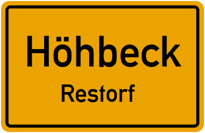 Ortsschild Höhbeck Restorf