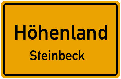 Straßenverzeichnis Höhenland Steinbeck