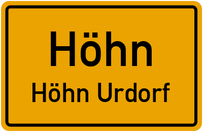 Straßenverzeichnis Höhn Höhn Urdorf