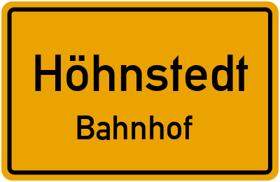Straßenverzeichnis Höhnstedt Bahnhof