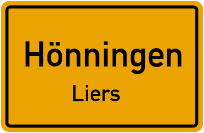 Straßenverzeichnis Hönningen Liers