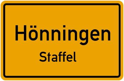 Straßenverzeichnis Hönningen Staffel