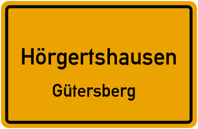 Ortsschild Hörgertshausen Gütersberg