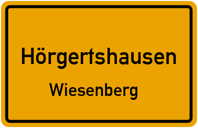 Ortsschild Hörgertshausen Wiesenberg