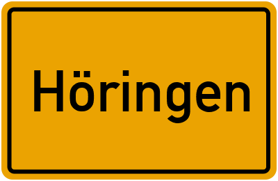 Ortsschild von Gemeinde Höringen in Rheinland-Pfalz