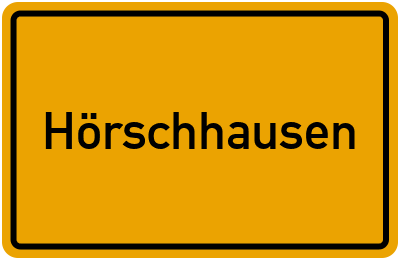 Ortsschild von Gemeinde Hörschhausen in Rheinland-Pfalz